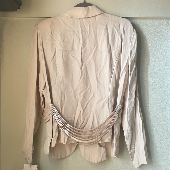 Vintage Dawn Joy Fashions cream fancy button front blazer jacket - Picture 2 of 6